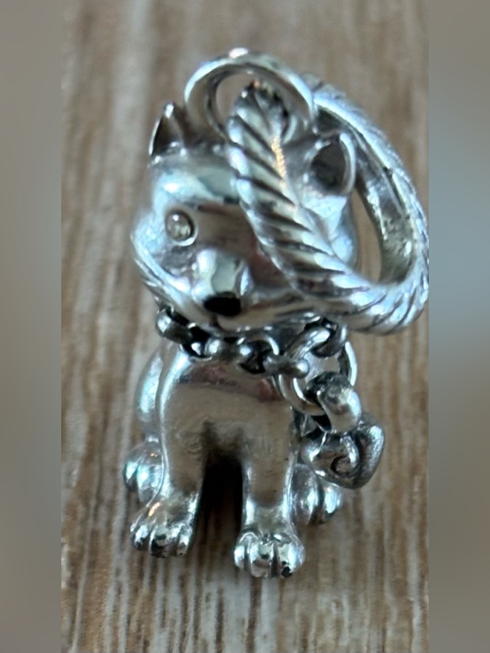 BRIGHTON ABC's - KITTY - CAT CHARM SILVER PLATE Style J92062 GREAT PRE-OWN